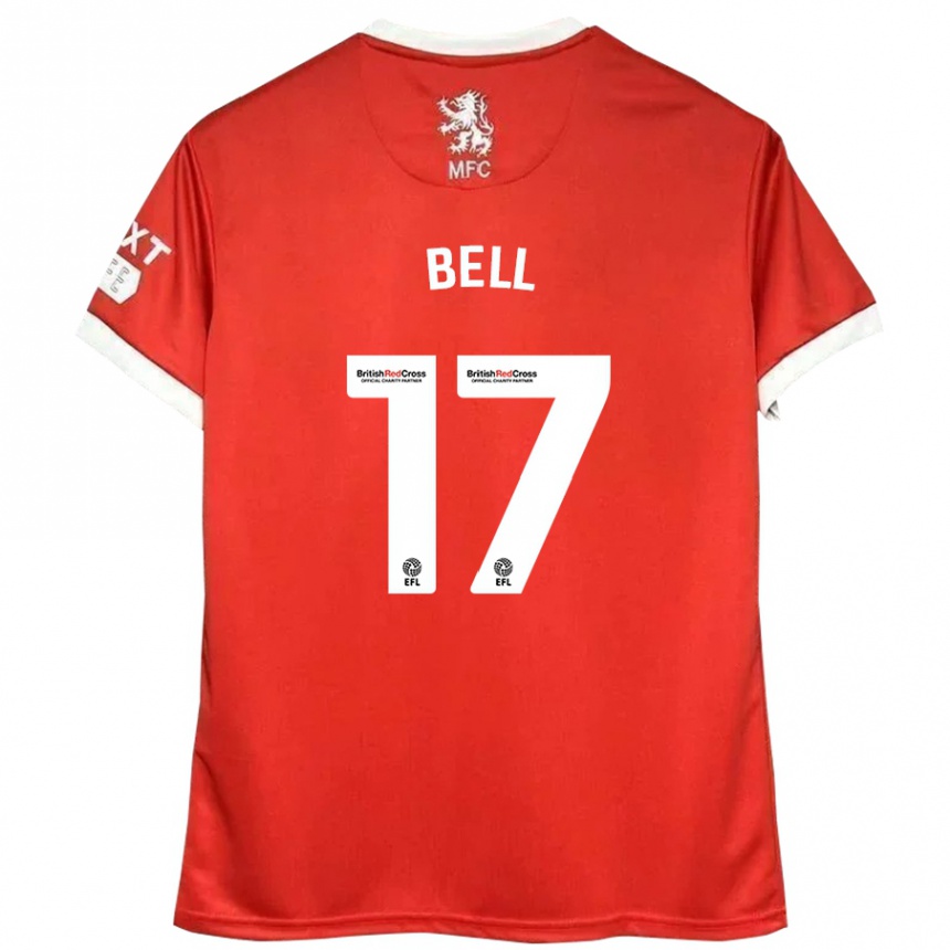 Enfant Football Maillot Millie Bell #17 Rouge Blanc Tenues Domicile 2024/25 Canada