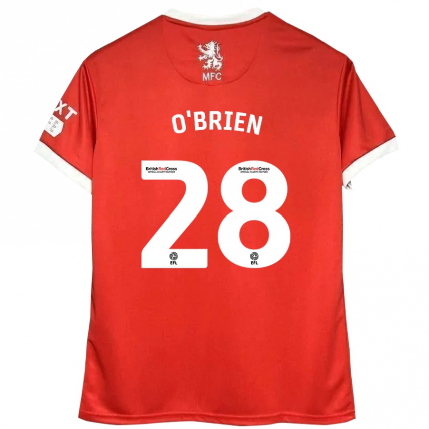 Enfant Football Maillot Lewis O'brien #28 Rouge Blanc Tenues Domicile 2024/25 Canada