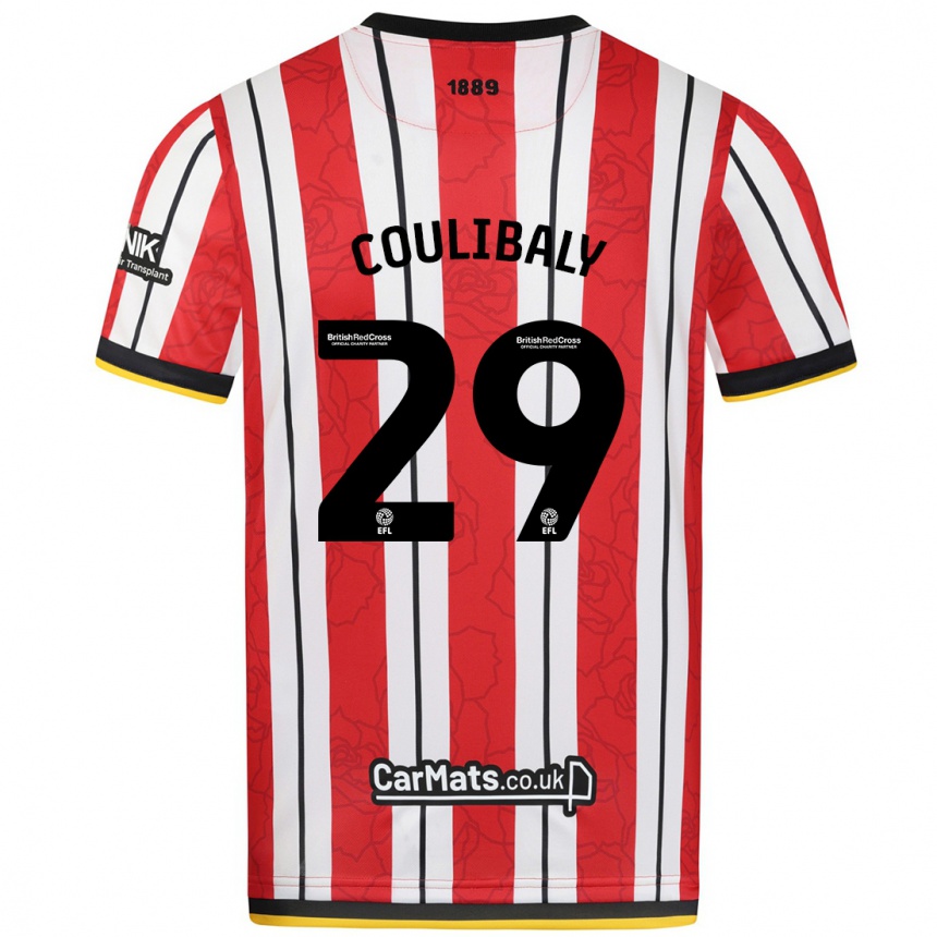 Enfant Football Maillot Ismaila Coulibaly #29 Rayures Blanches Rouges Tenues Domicile 2024/25 Canada