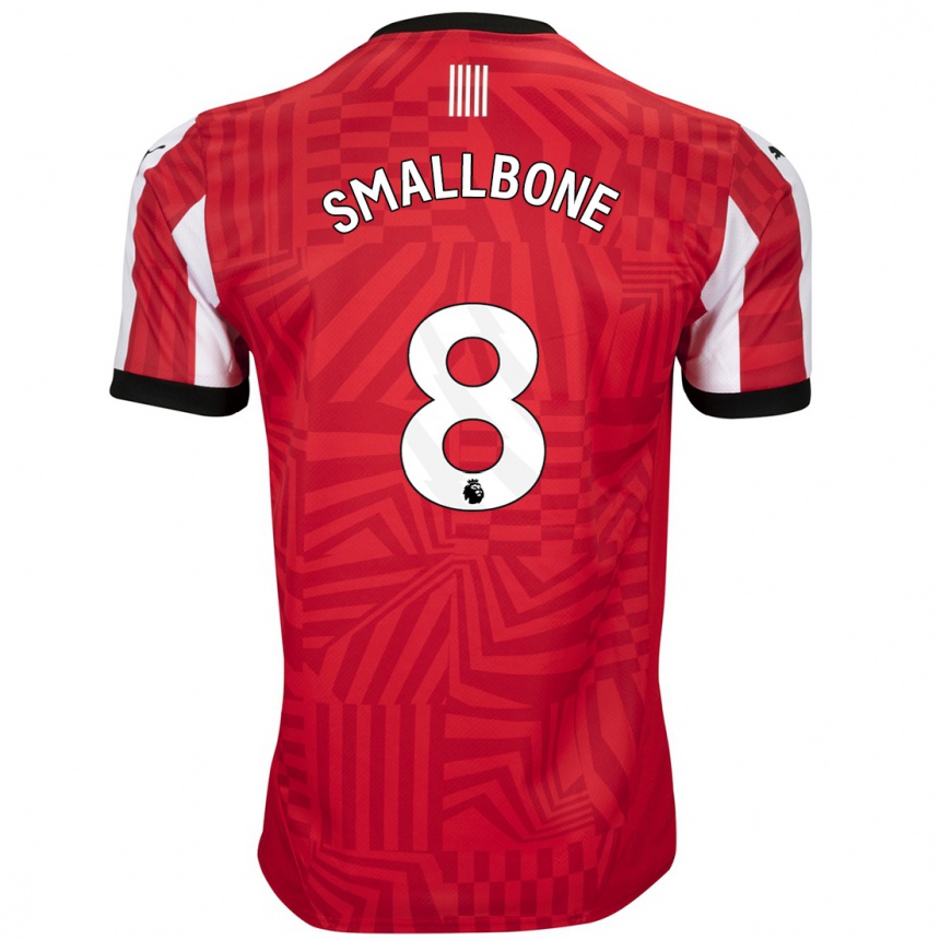 Enfant Football Maillot Will Smallbone #8 Rouge Blanc Tenues Domicile 2024/25 Canada