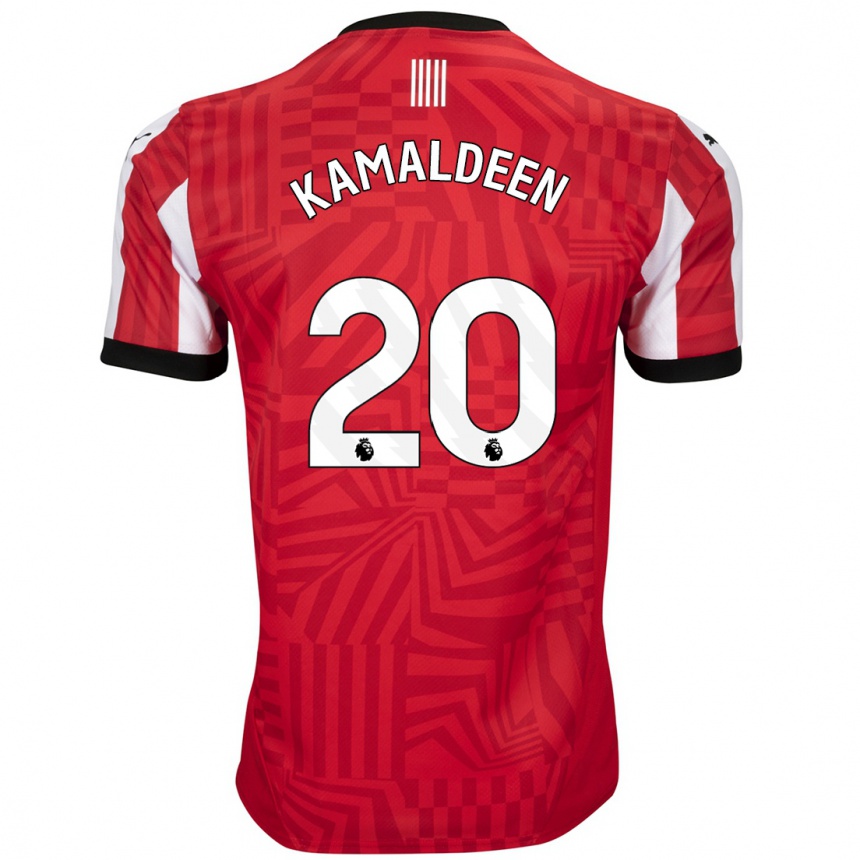 Enfant Football Maillot Kamaldeen Sulemana #20 Rouge Blanc Tenues Domicile 2024/25 Canada