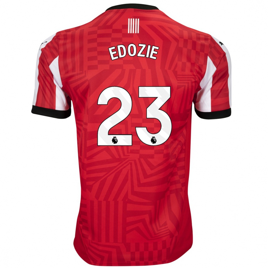 Enfant Football Maillot Samuel Edozie #23 Rouge Blanc Tenues Domicile 2024/25 Canada