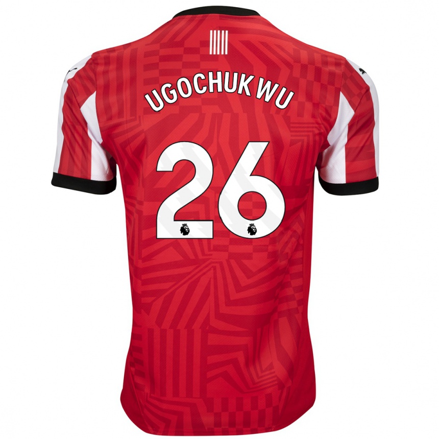 Enfant Football Maillot Lesley Ugochukwu #26 Rouge Blanc Tenues Domicile 2024/25 Canada