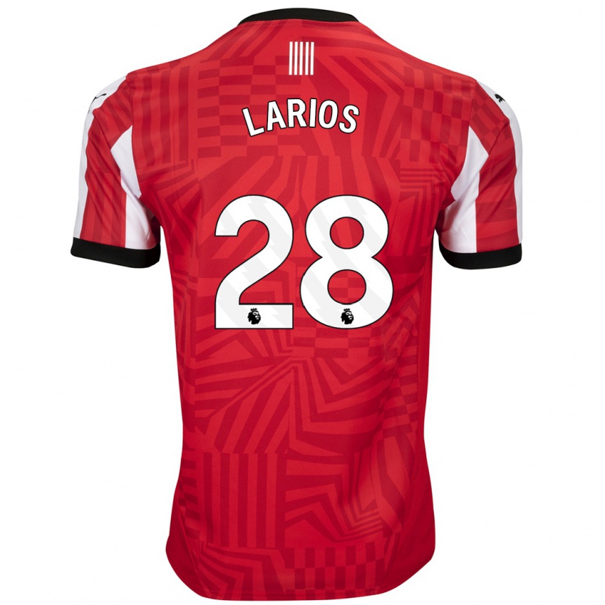 Enfant Football Maillot Juan Larios #28 Rouge Blanc Tenues Domicile 2024/25 Canada