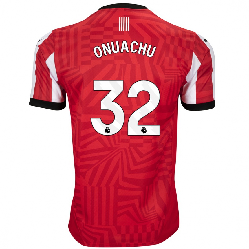 Enfant Football Maillot Paul Onuachu #32 Rouge Blanc Tenues Domicile 2024/25 Canada