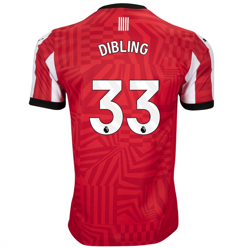 Enfant Football Maillot Tyler Dibling #33 Rouge Blanc Tenues Domicile 2024/25 Canada