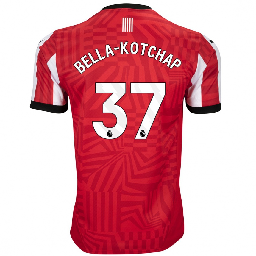 Enfant Football Maillot Armel Bella-Kotchap #37 Rouge Blanc Tenues Domicile 2024/25 Canada