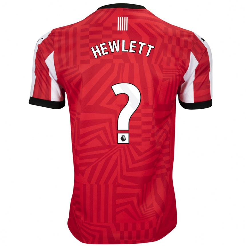 Enfant Football Maillot Jem Hewlett #0 Rouge Blanc Tenues Domicile 2024/25 Canada