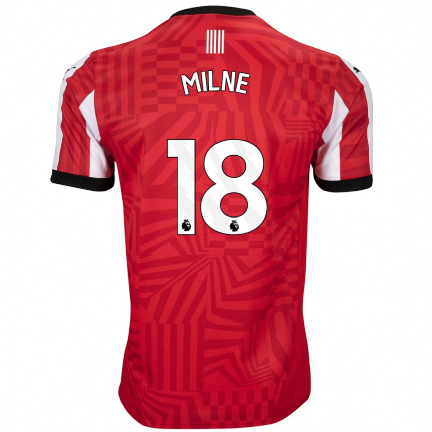 Enfant Football Maillot Isabel Milne #18 Rouge Blanc Tenues Domicile 2024/25 Canada