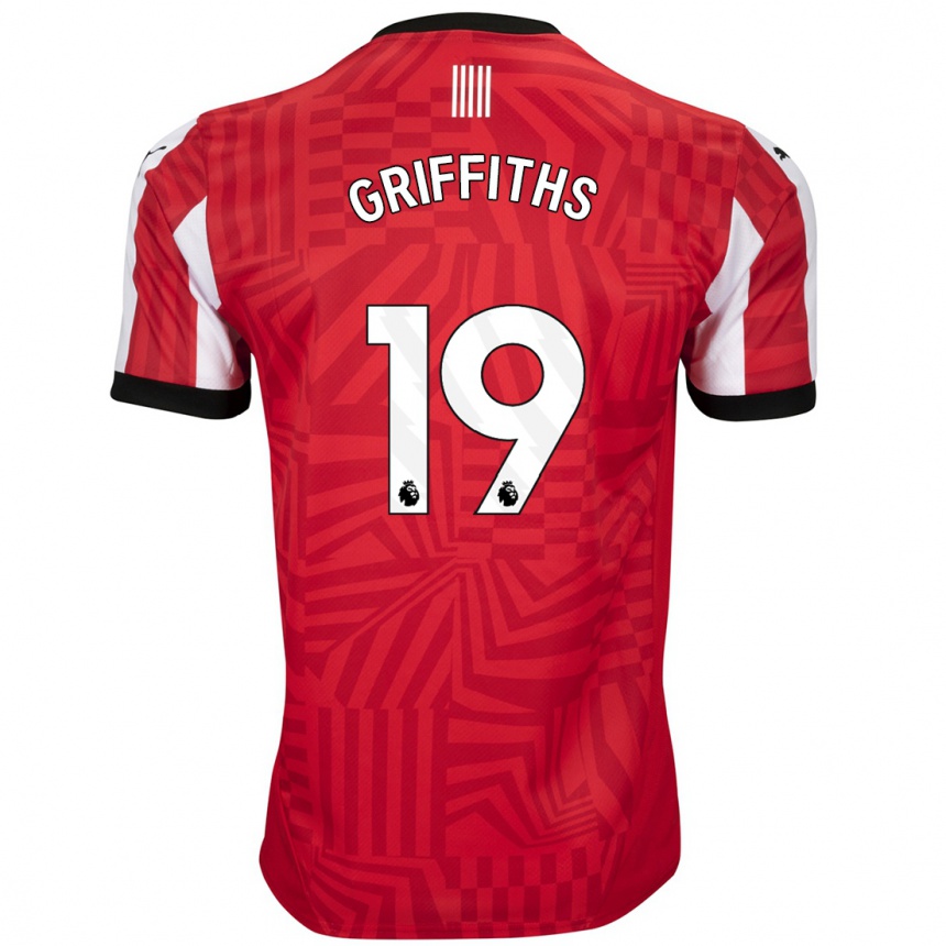 Enfant Football Maillot Alice Griffiths #19 Rouge Blanc Tenues Domicile 2024/25 Canada