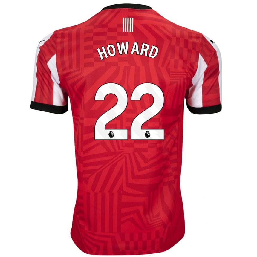 Enfant Football Maillot Bethany-May Howard #22 Rouge Blanc Tenues Domicile 2024/25 Canada