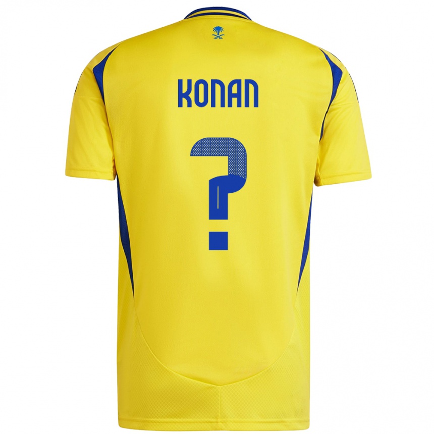 Kids Football Ghislain Konan #0 Yellow Blue Home Jersey 2024/25 T-Shirt Canada