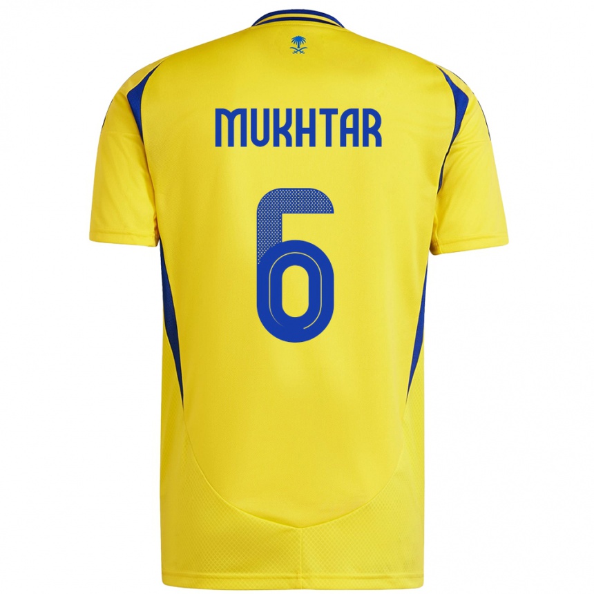 Enfant Football Maillot Mukhtar Ali #6 Jaune Bleu Tenues Domicile 2024/25 Canada