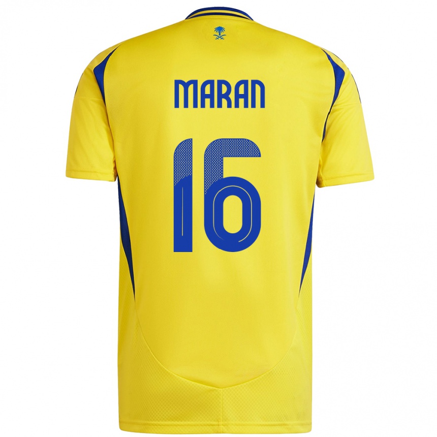 Enfant Football Maillot Mohammed Maran #16 Jaune Bleu Tenues Domicile 2024/25 Canada