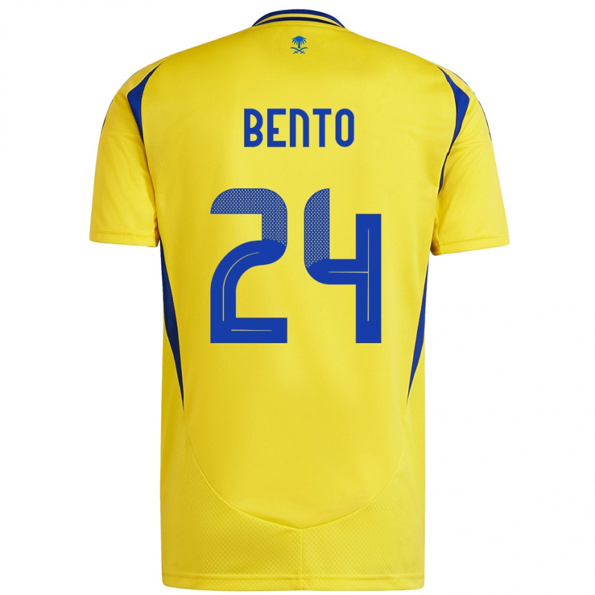 Enfant Football Maillot Bento #24 Jaune Bleu Tenues Domicile 2024/25 Canada