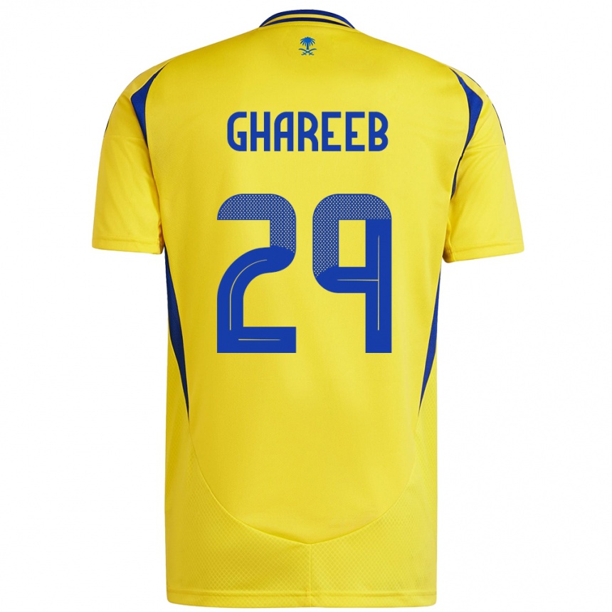 Enfant Football Maillot Abdulrahman Ghareeb #29 Jaune Bleu Tenues Domicile 2024/25 Canada