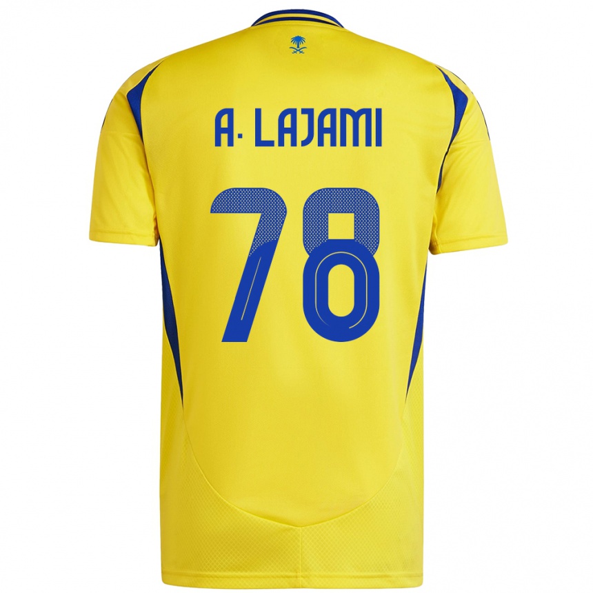 Enfant Football Maillot Ali Lajami #78 Jaune Bleu Tenues Domicile 2024/25 Canada