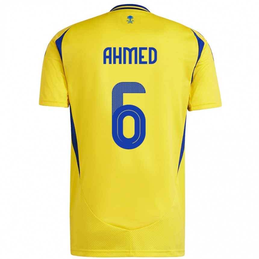 Kids Football Aseel Ahmed #6 Yellow Blue Home Jersey 2024/25 T-Shirt Canada