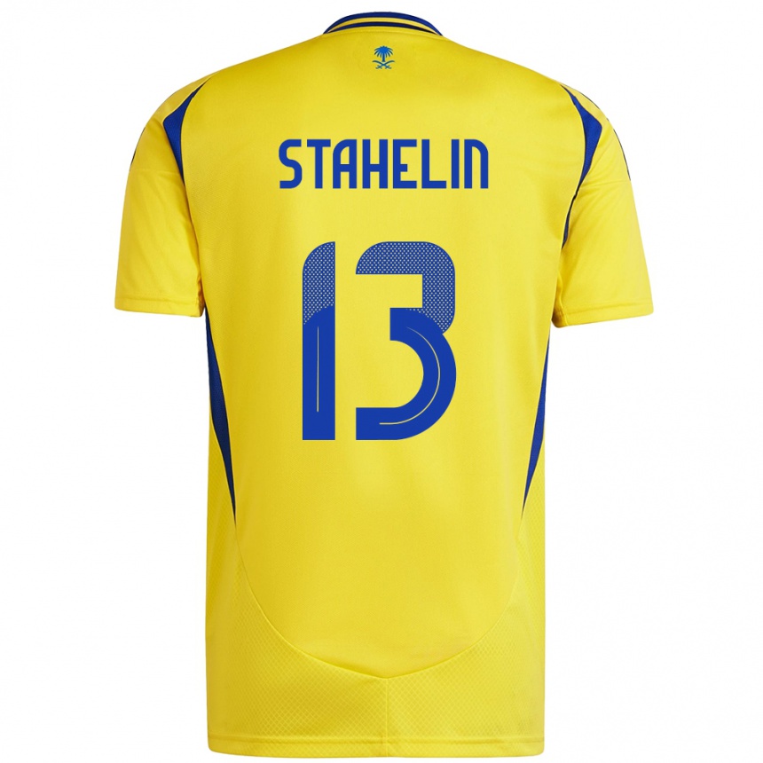 Kids Football Izabela Stahelin #13 Yellow Blue Home Jersey 2024/25 T-Shirt Canada