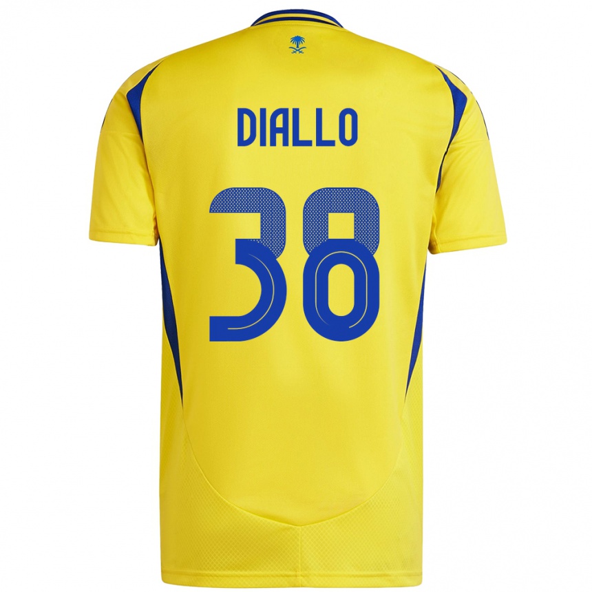 Enfant Football Maillot Aminata Diallo #38 Jaune Bleu Tenues Domicile 2024/25 Canada