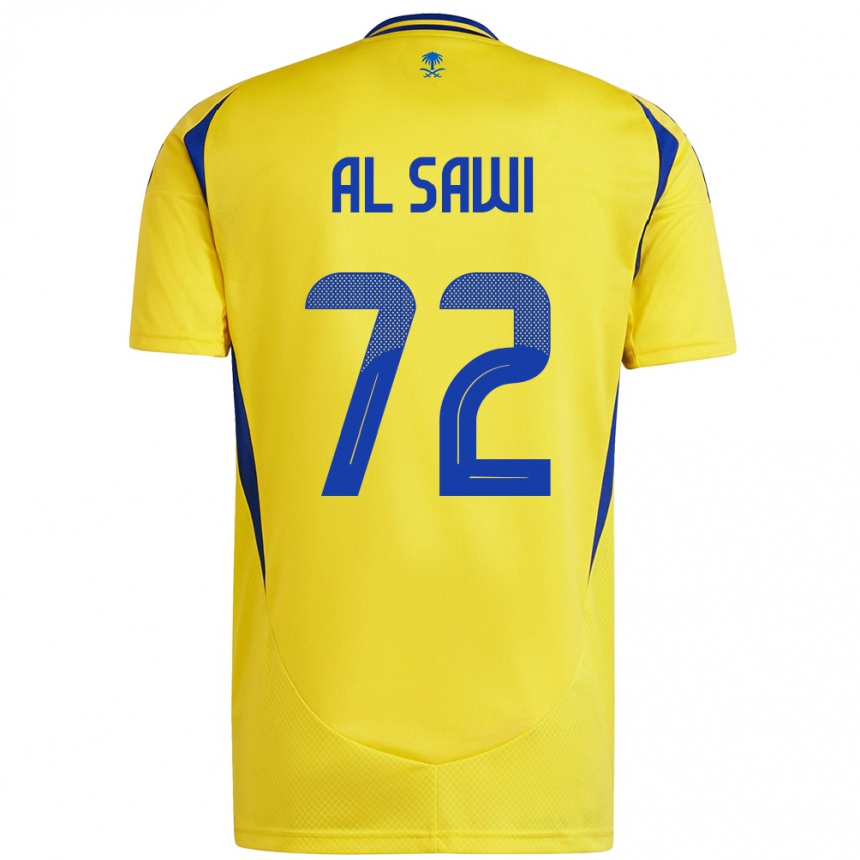 Enfant Football Maillot Etaf Al-Sawi #72 Jaune Bleu Tenues Domicile 2024/25 Canada