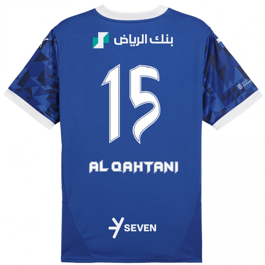 Kids Football Mohammed Al-Qahtani #15 Dark Blue White Home Jersey 2024/25 T-Shirt Canada