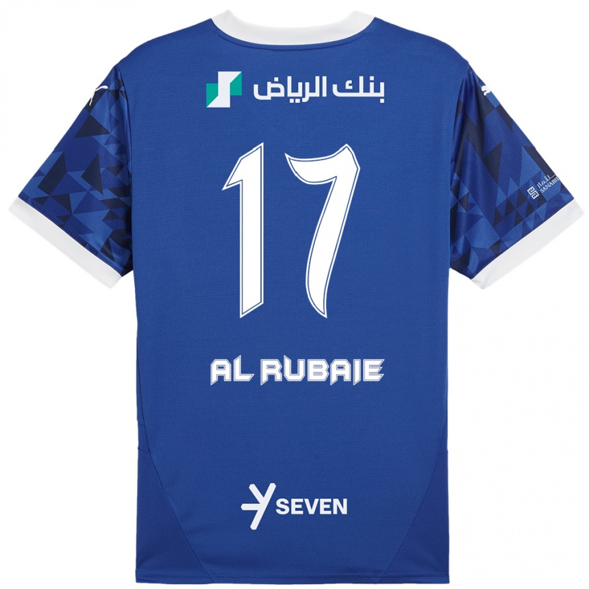 Kids Football Mohammed Al-Rubaie #17 Dark Blue White Home Jersey 2024/25 T-Shirt Canada