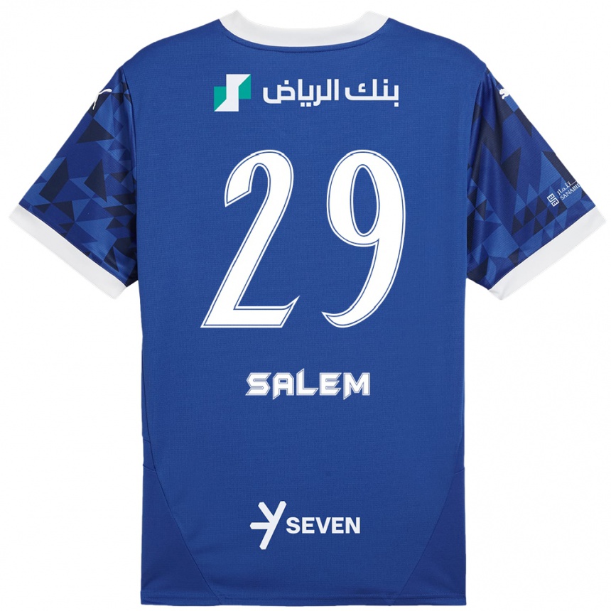 Kids Football Salem Al-Dawsari #29 Dark Blue White Home Jersey 2024/25 T-Shirt Canada