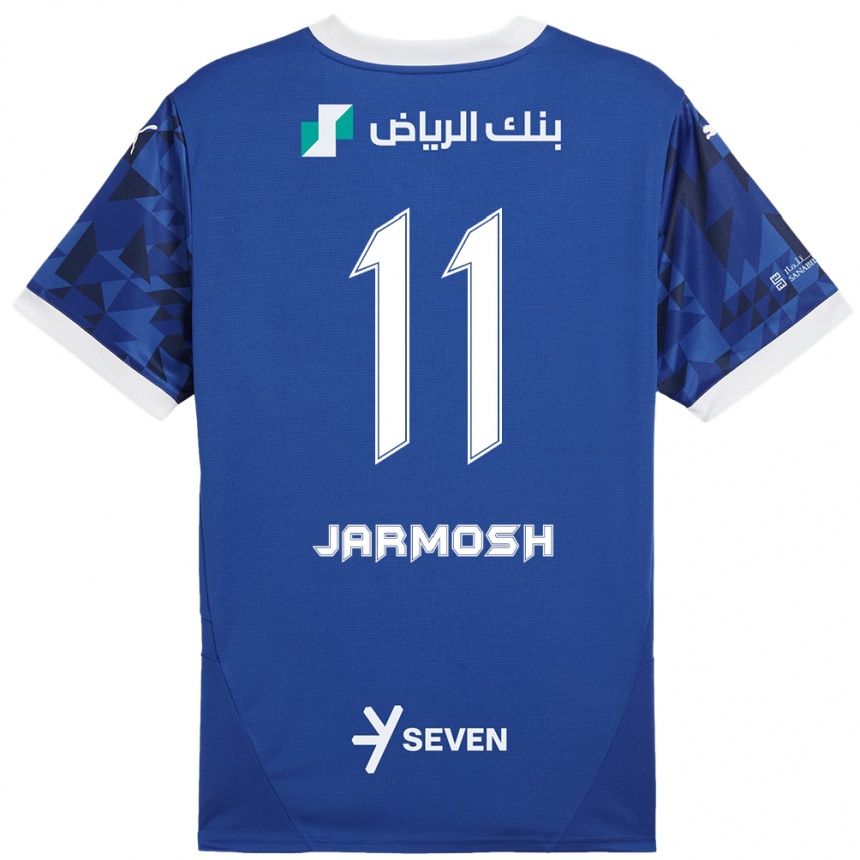 Kids Football Abdulaziz Jarmosh #11 Dark Blue White Home Jersey 2024/25 T-Shirt Canada