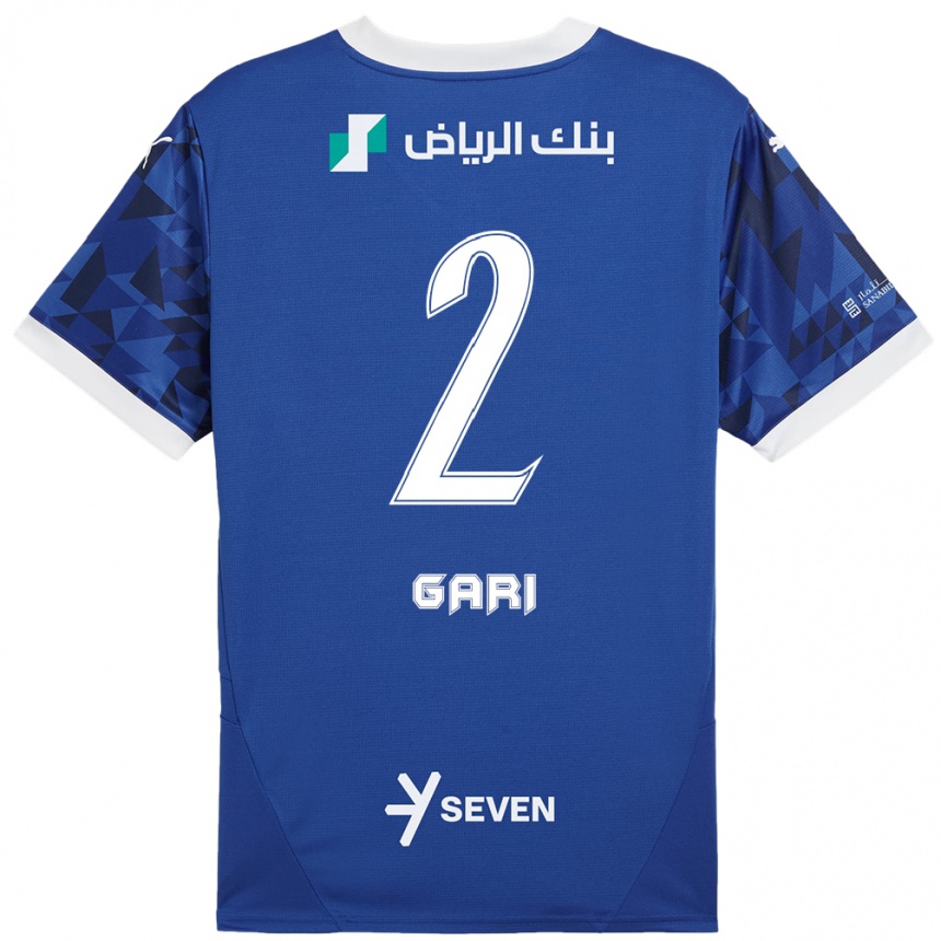 Kids Football Fatimah Gari #2 Dark Blue White Home Jersey 2024/25 T-Shirt Canada