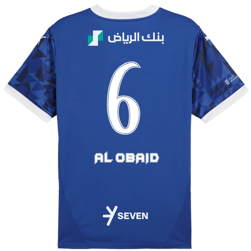 Kids Football Lulu Al-Obaid #6 Dark Blue White Home Jersey 2024/25 T-Shirt Canada