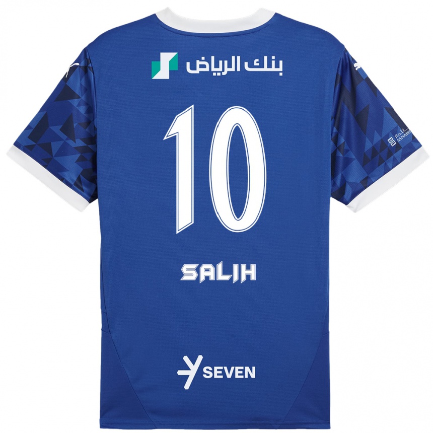 Kids Football Zakia Salih #10 Dark Blue White Home Jersey 2024/25 T-Shirt Canada