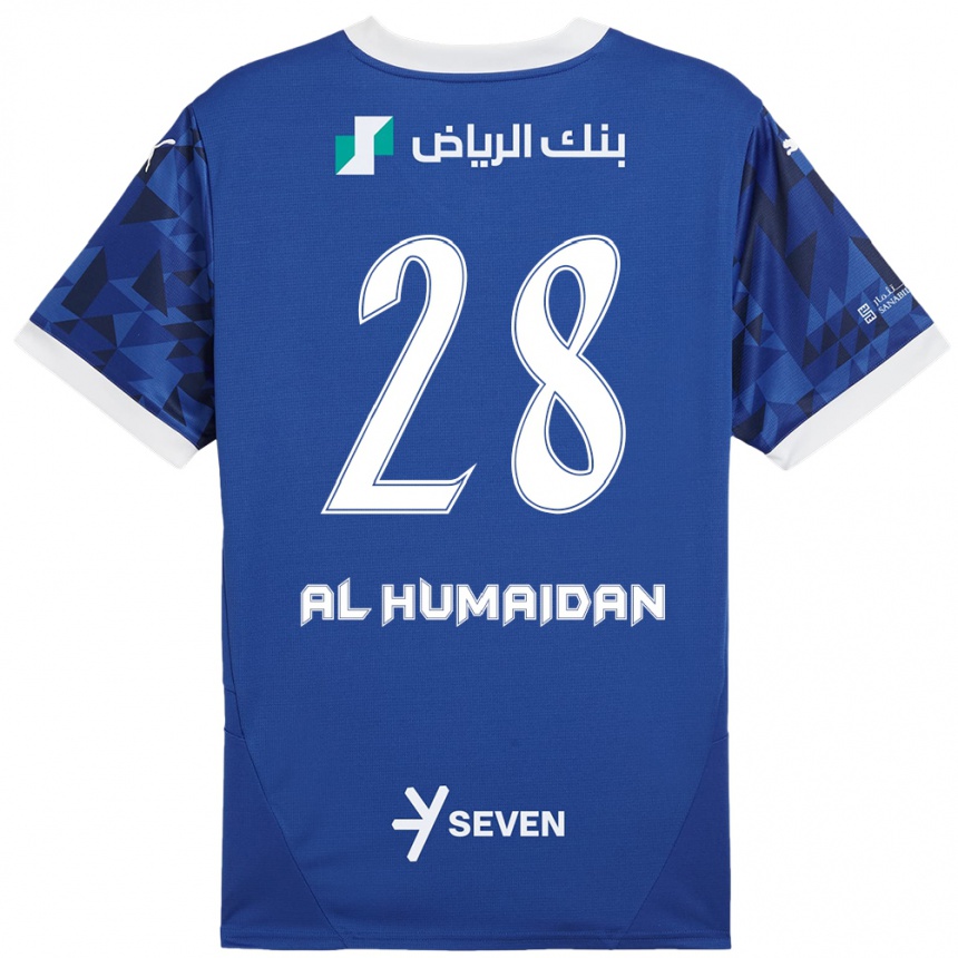 Kids Football Fay Al-Humaidan #28 Dark Blue White Home Jersey 2024/25 T-Shirt Canada