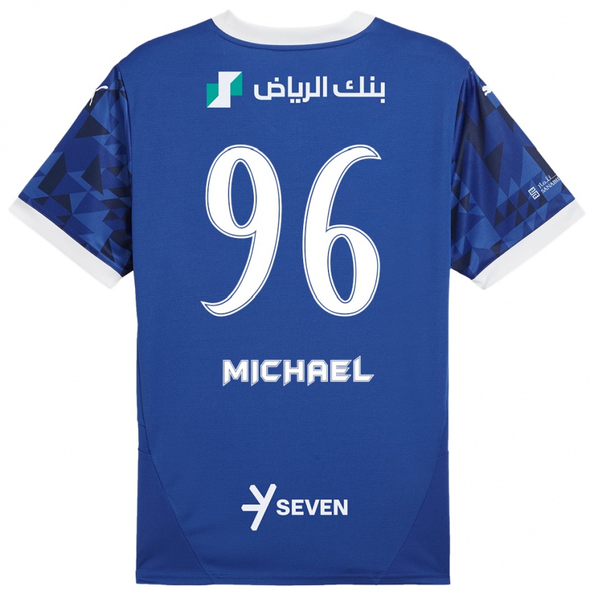 Kids Football Michael #96 Dark Blue White Home Jersey 2024/25 T-Shirt Canada