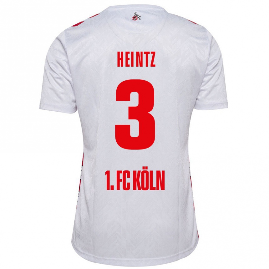 Kids Football Dominique Heintz #3 White Red Home Jersey 2024/25 T-Shirt Canada