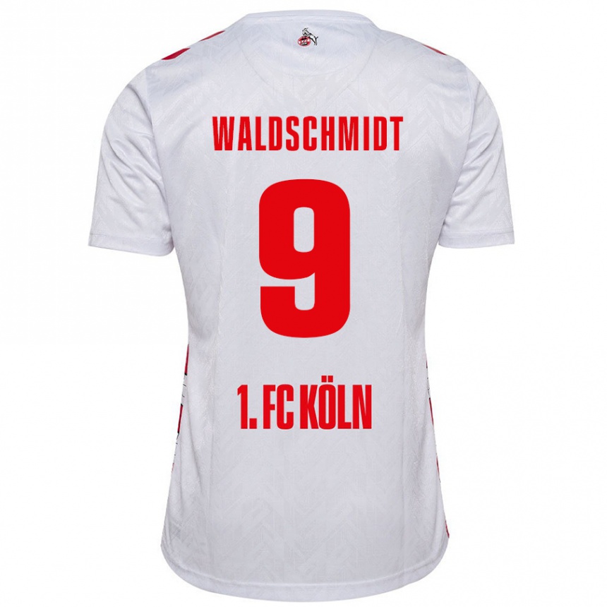 Kids Football Luca Waldschmidt #9 White Red Home Jersey 2024/25 T-Shirt Canada