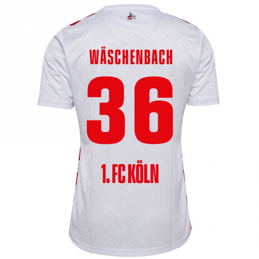 Kids Football Meiko Wäschenbach #36 White Red Home Jersey 2024/25 T-Shirt Canada