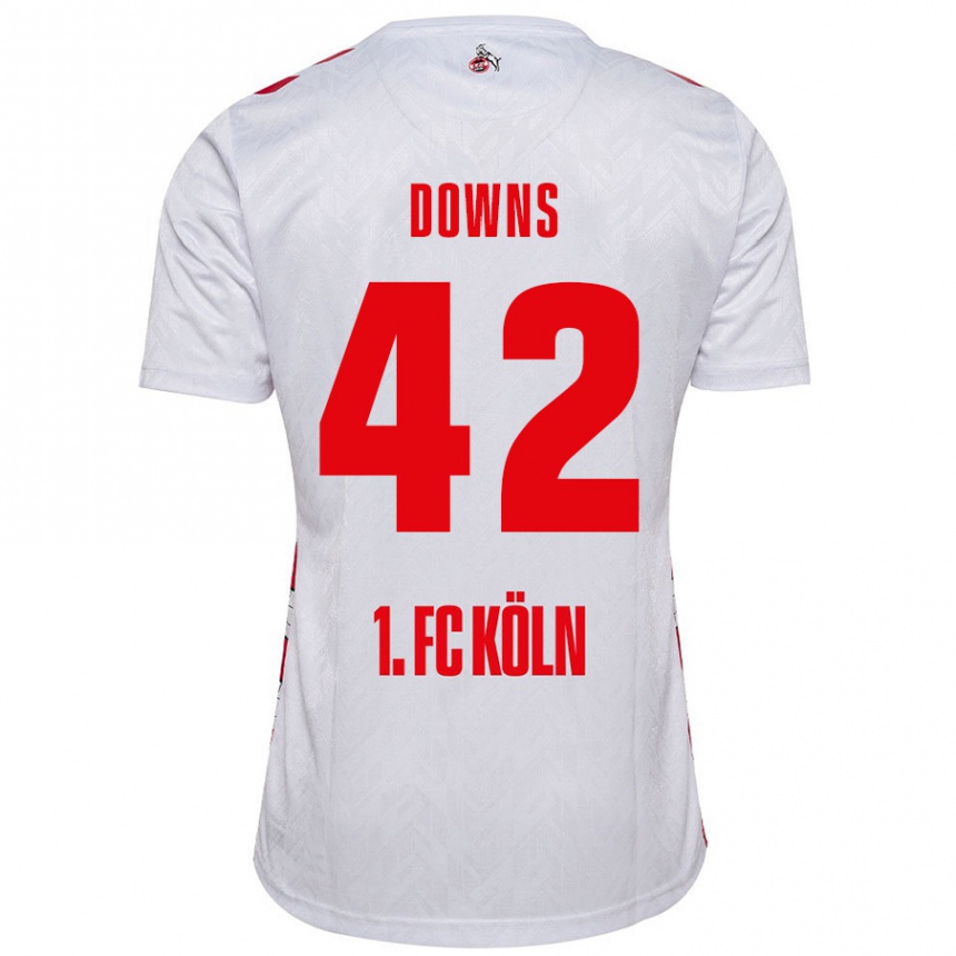 Kids Football Damion Downs #42 White Red Home Jersey 2024/25 T-Shirt Canada