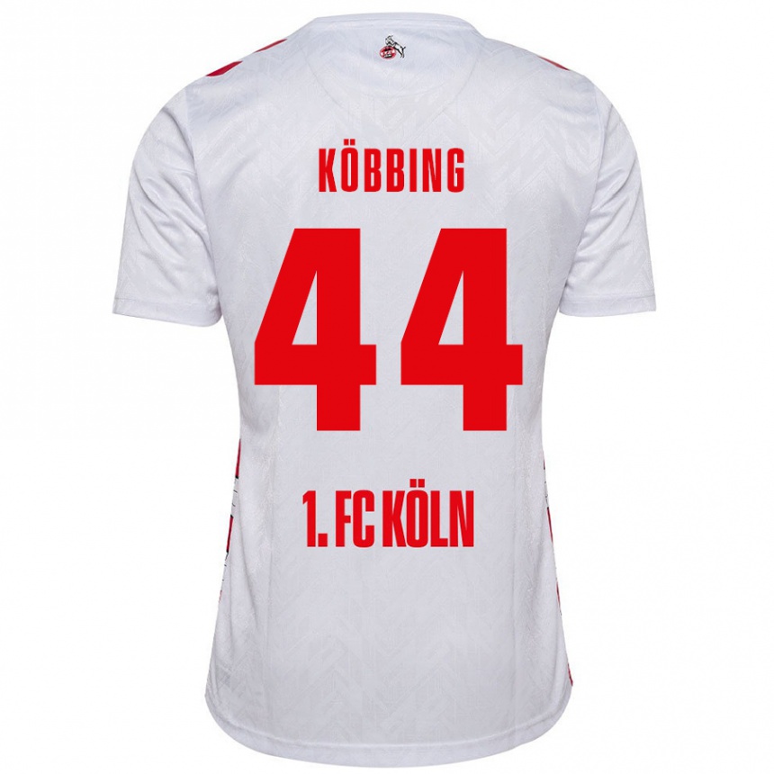 Kids Football Matthias Köbbing #44 White Red Home Jersey 2024/25 T-Shirt Canada