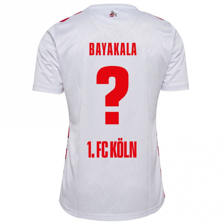 Kids Football Aaron Bayakala #0 White Red Home Jersey 2024/25 T-Shirt Canada