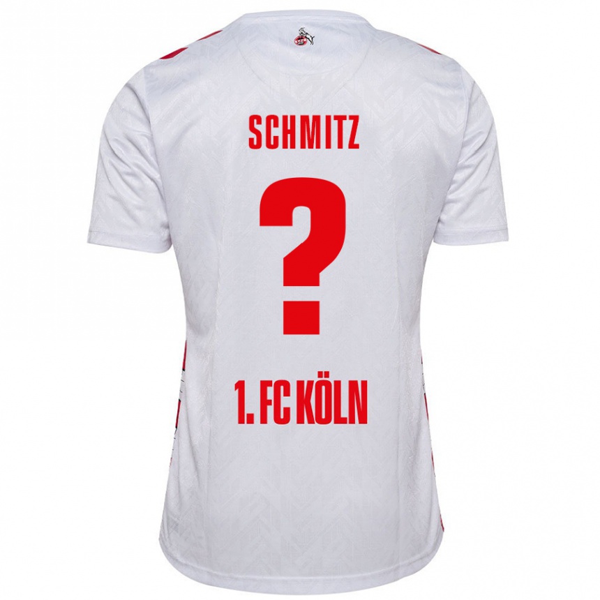 Kids Football Timo Schmitz #0 White Red Home Jersey 2024/25 T-Shirt Canada