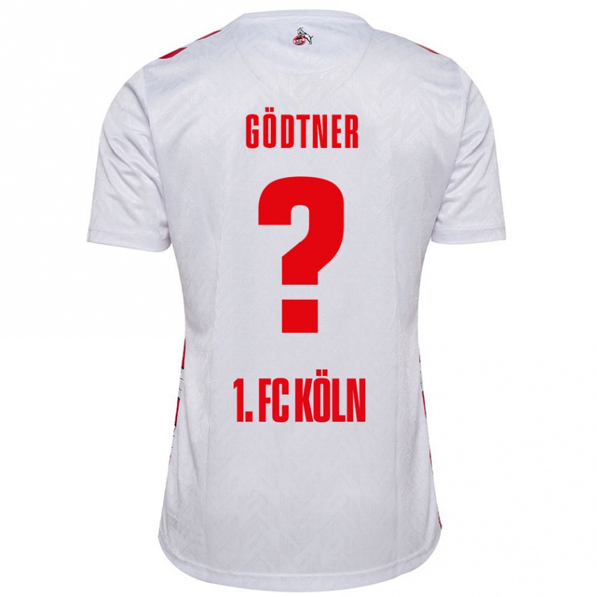 Kids Football Matteo Gödtner #0 White Red Home Jersey 2024/25 T-Shirt Canada