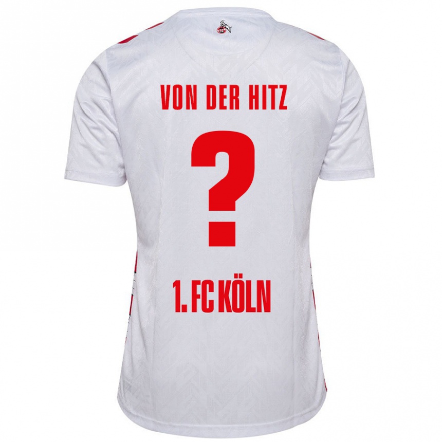 Kids Football Justin Von Der Hitz #0 White Red Home Jersey 2024/25 T-Shirt Canada