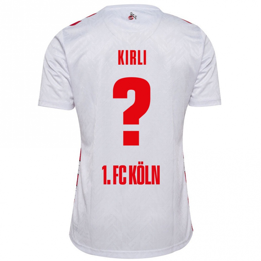 Kids Football Celil-Noah Kirli #0 White Red Home Jersey 2024/25 T-Shirt Canada