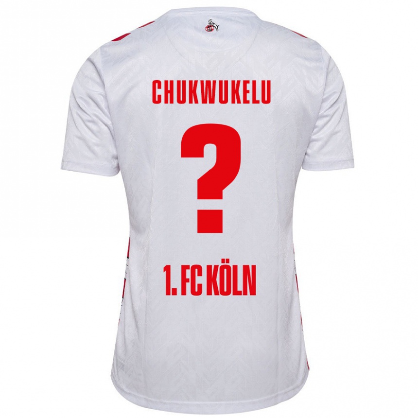 Kids Football Chinedu Chukwukelu #0 White Red Home Jersey 2024/25 T-Shirt Canada