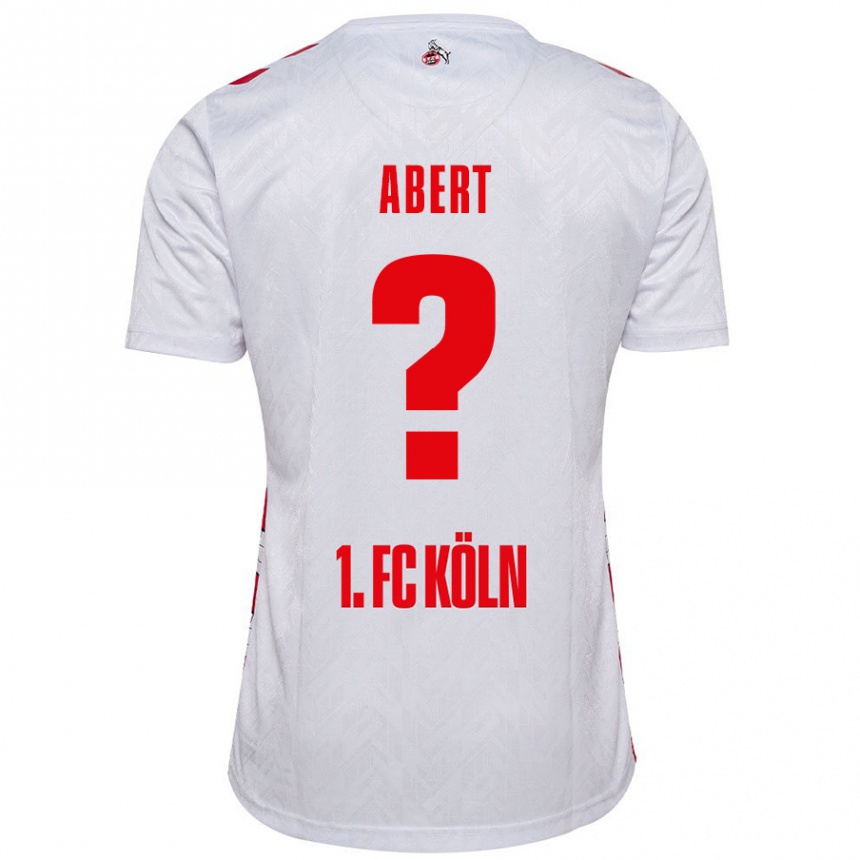 Kids Football Niklas Abert #0 White Red Home Jersey 2024/25 T-Shirt Canada