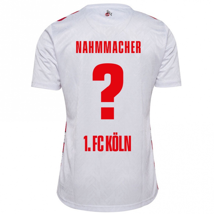 Kids Football Emil Nahmmacher #0 White Red Home Jersey 2024/25 T-Shirt Canada