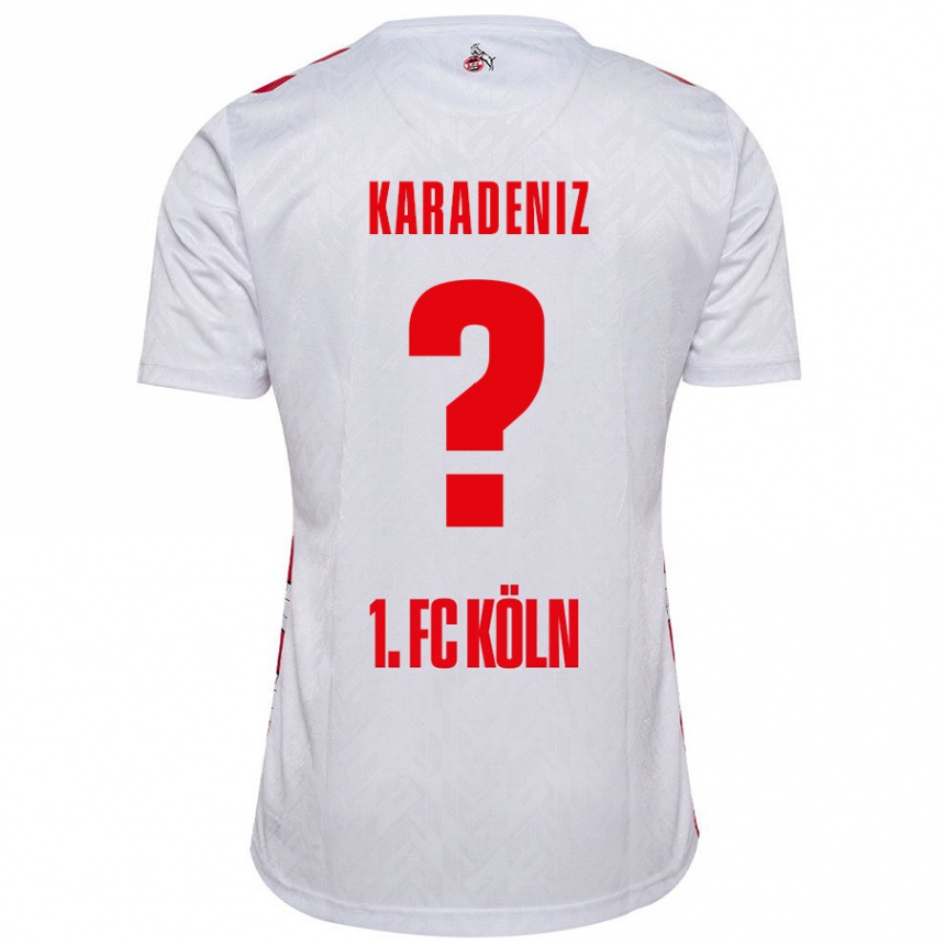 Kids Football Thierry Karadeniz #0 White Red Home Jersey 2024/25 T-Shirt Canada