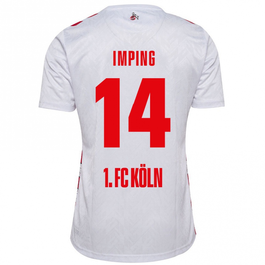 Kids Football Carlotta Imping #14 White Red Home Jersey 2024/25 T-Shirt Canada