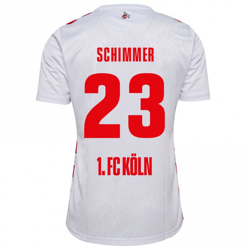 Kids Football Marleen Schimmer #23 White Red Home Jersey 2024/25 T-Shirt Canada